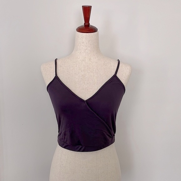 La Hearts Tops - La Hearts Purple Cropped Tank Top